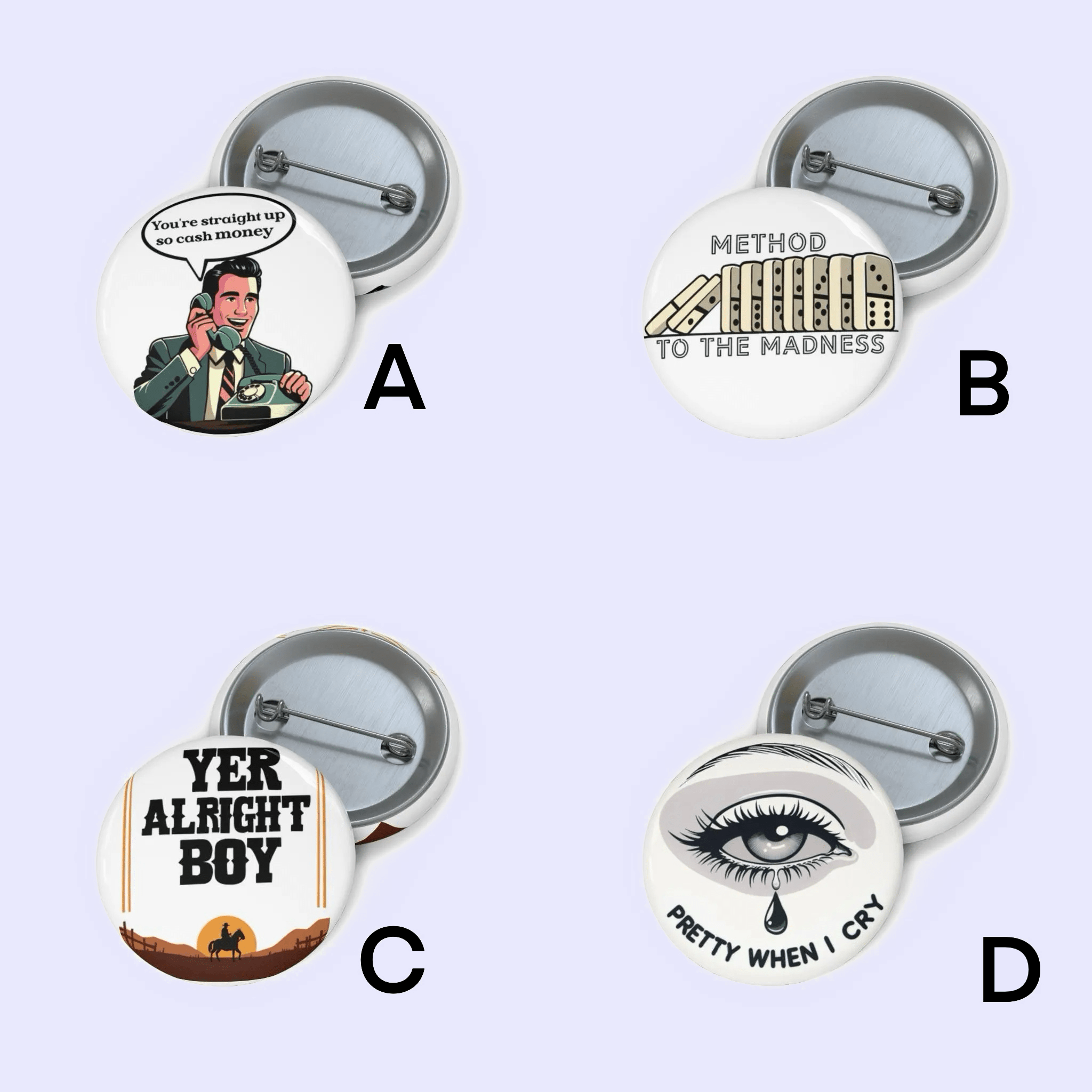 Quirky Saying Pin Badge Bundle | Buy Online from The Home Crafters