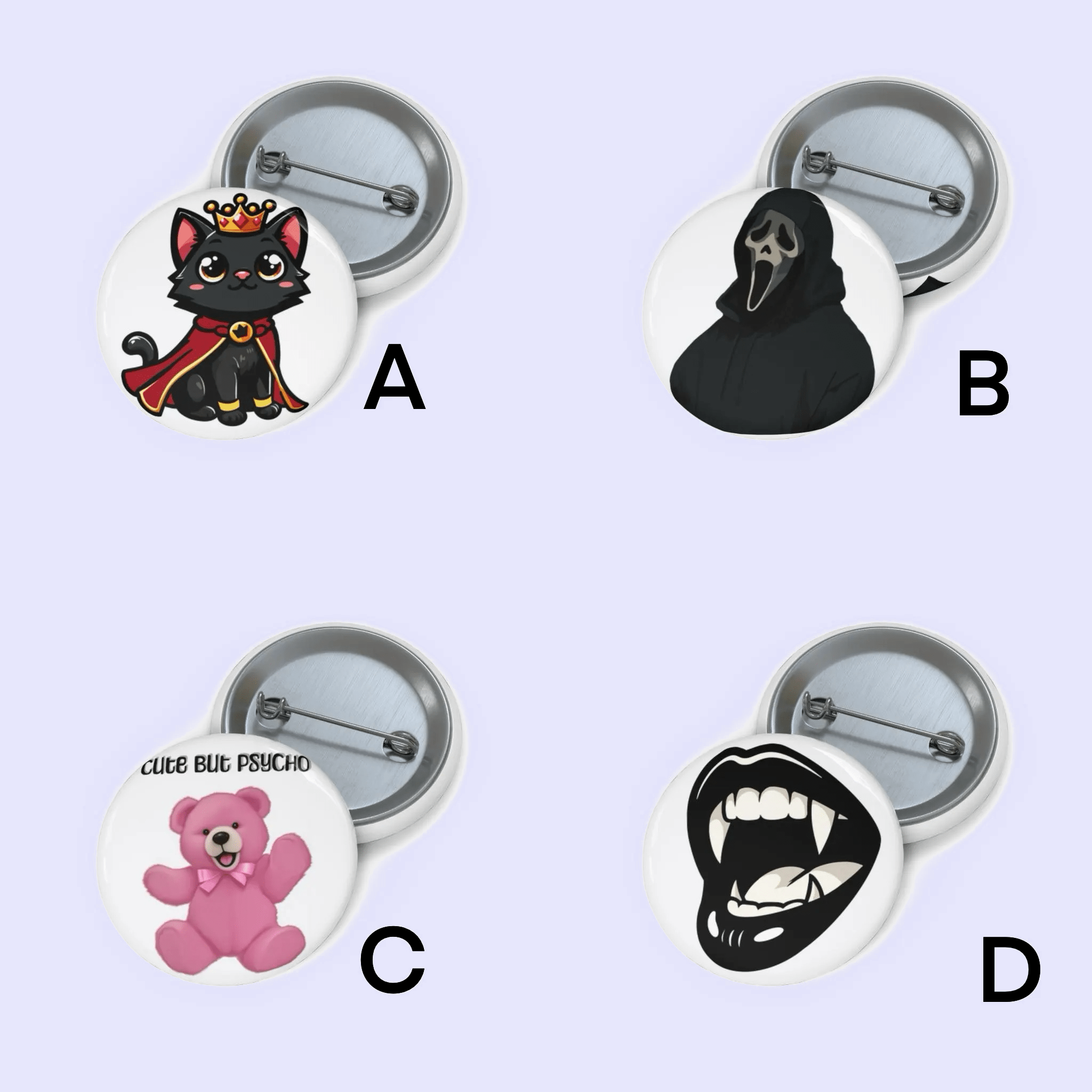 Edgy & Cute Pin Badge Bundle | Buy Online from The Home Crafters