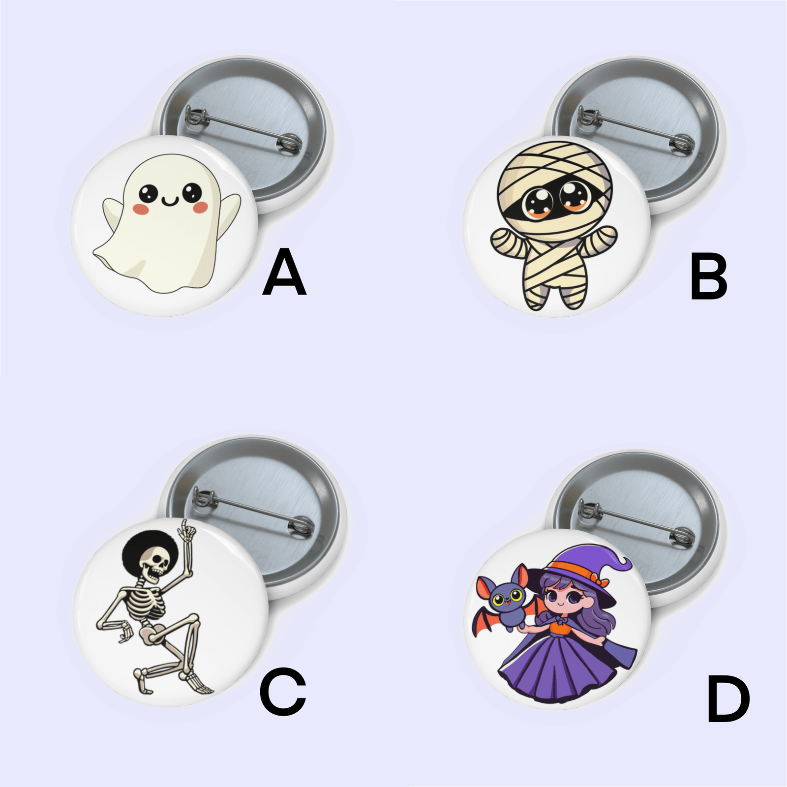 Spooky - Cute Halloween Pin Badge Bundle | Buy Online from The Home Crafters
