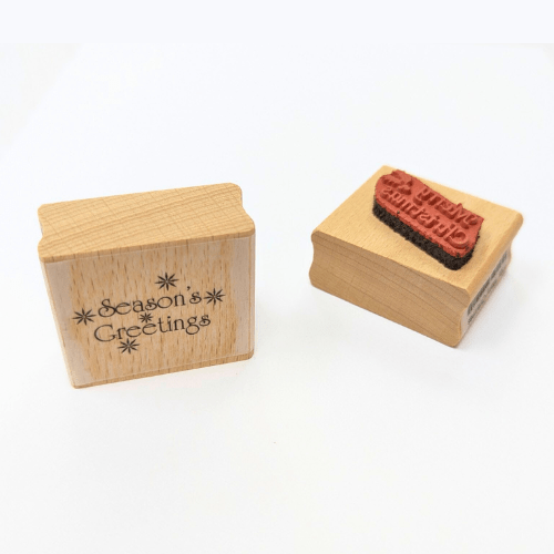 Season Greetings Traditional Wood Mounted Stamp | Buy Online from The Home Crafters