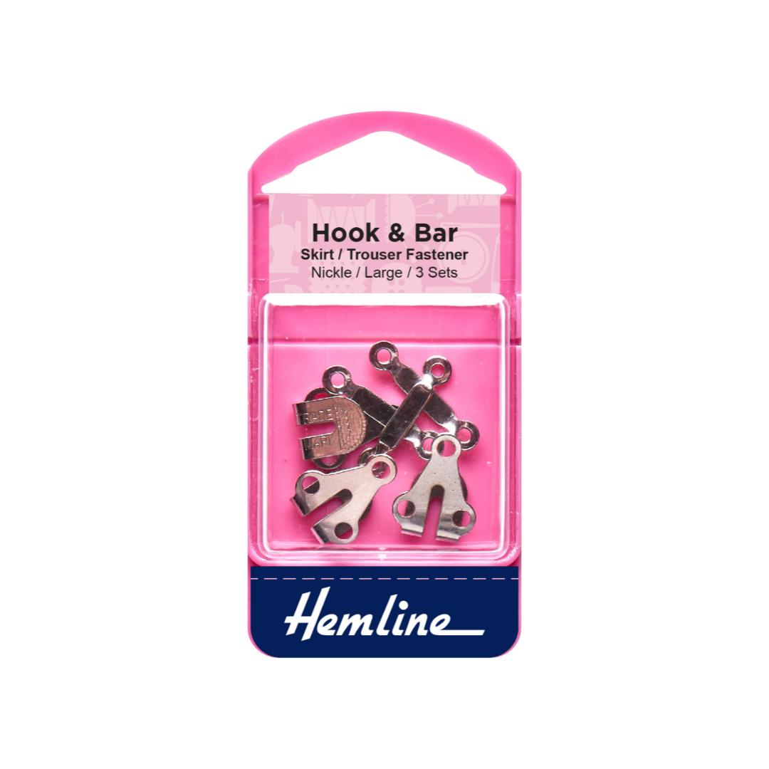 Hemline Skirt / Trouser Hook & Bar Fastenings - Large