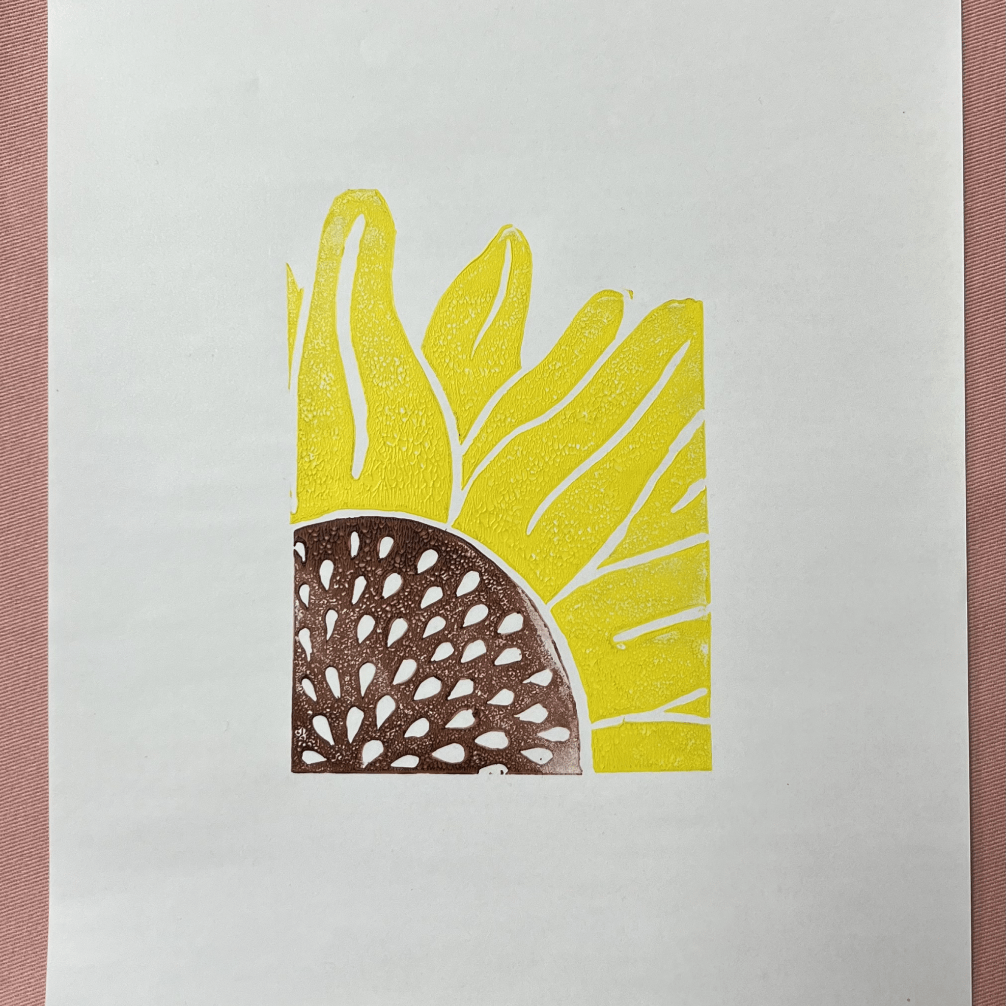 Art for Adults: Lino Printing Sunflower - Friday 15th May | Buy Online from The Home Crafters