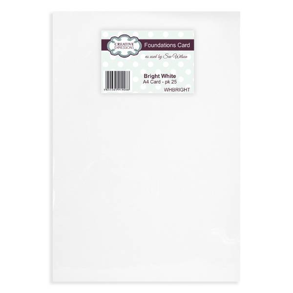 Creative Expressions: A4 Foundation Card - Bright White 25pk | Buy Online from The Home Crafters