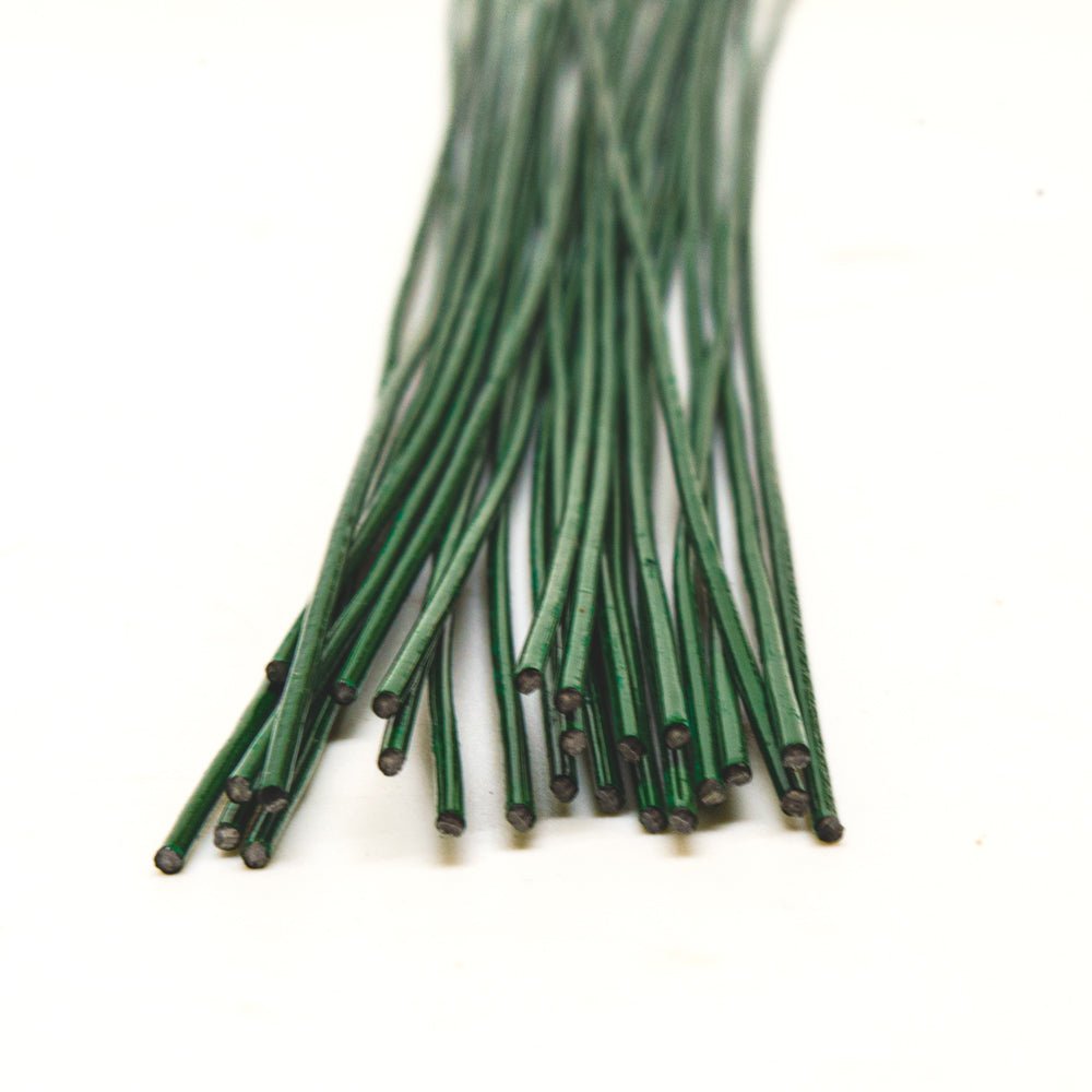 Green Floral Stem Wire 0.9mm x 225mm - 35pc | Buy Online from The Home Crafters