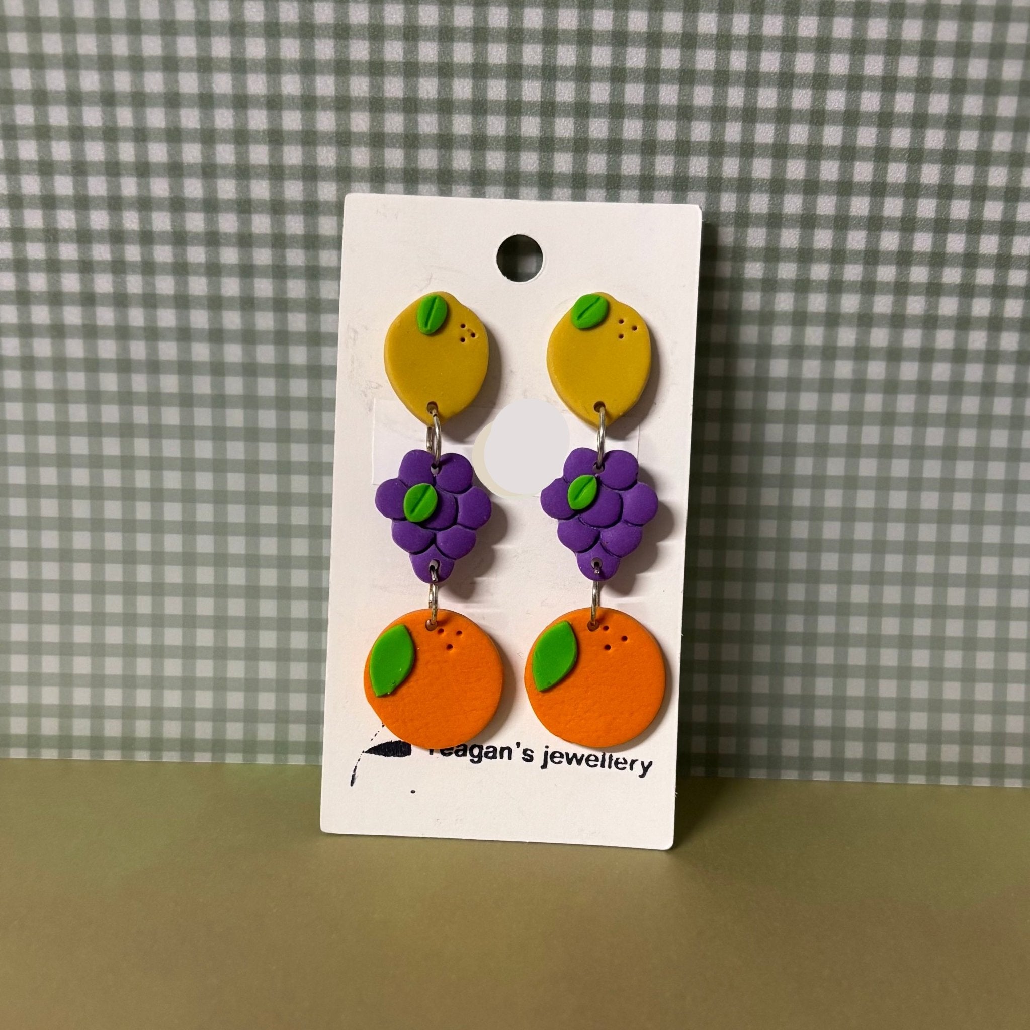 Handmade Polymer Clay Earrings: Fruity studs - Teagan's Jewellery | Buy Online from The Home Crafters
