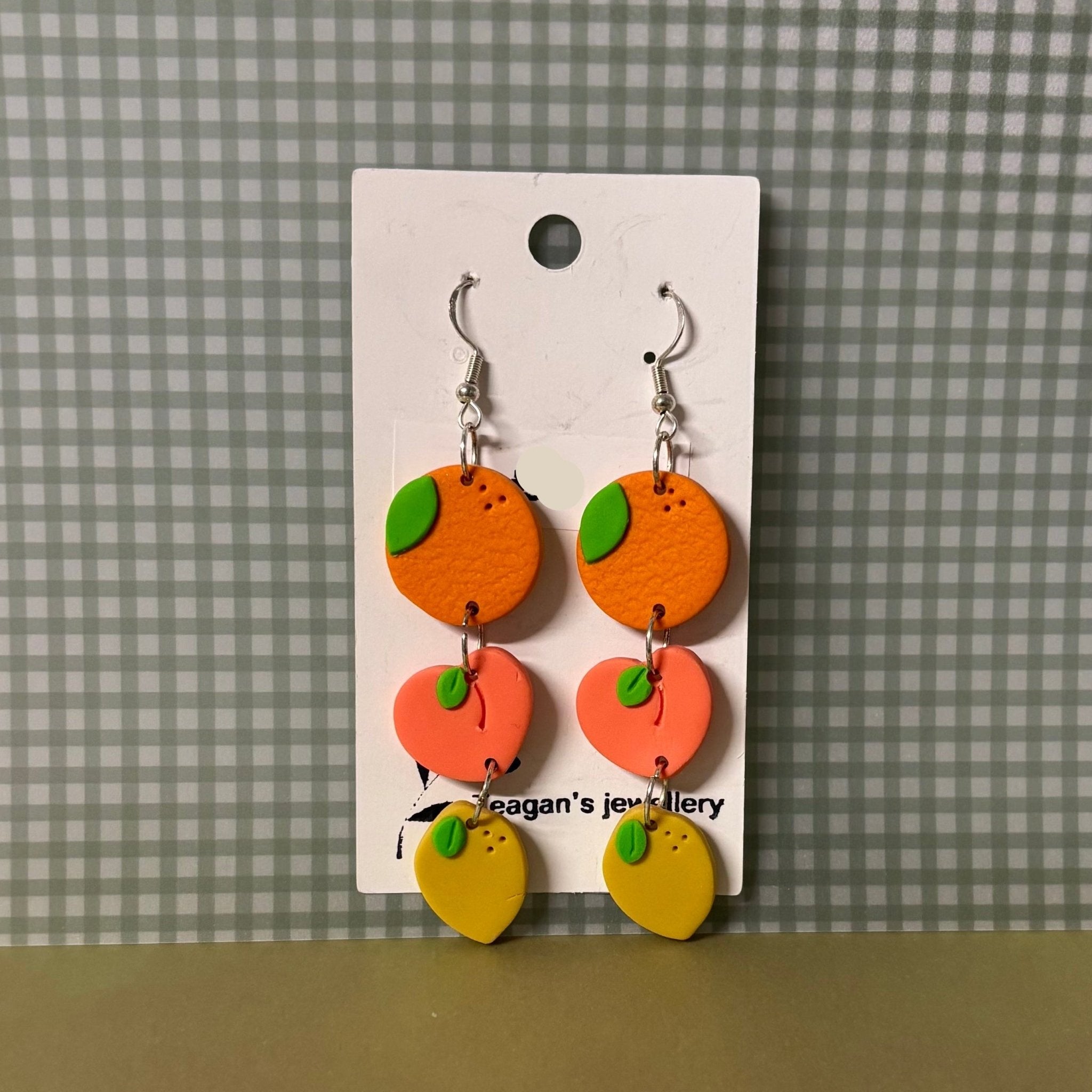 Handmade Polymer Clay Earrings: Fruity dangles - Teagan's Jewellery | Buy Online from The Home Crafters