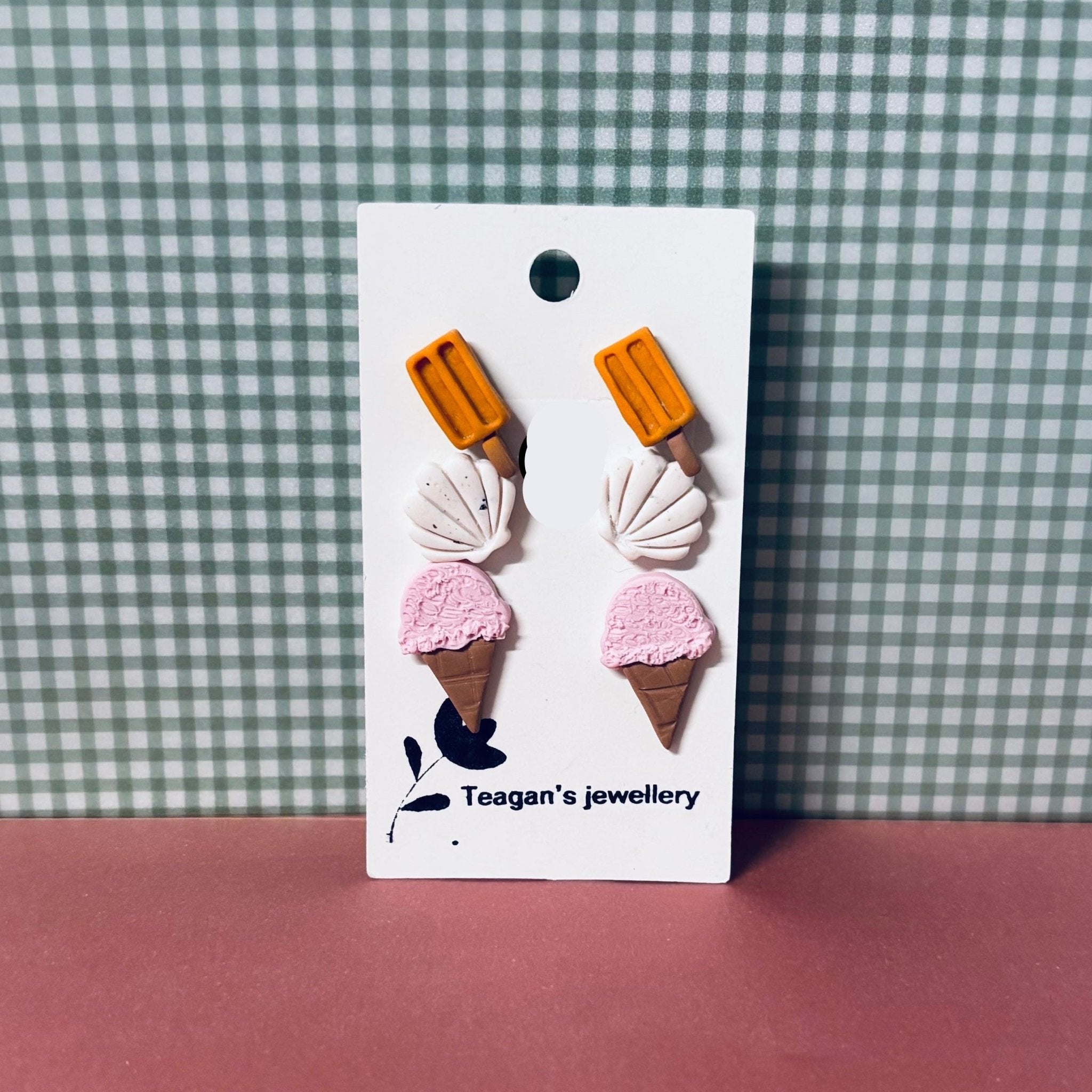 Handmade Polymer Clay Earrings: Summertime studs - Teagan's Jewellery | Buy Online from The Home Crafters