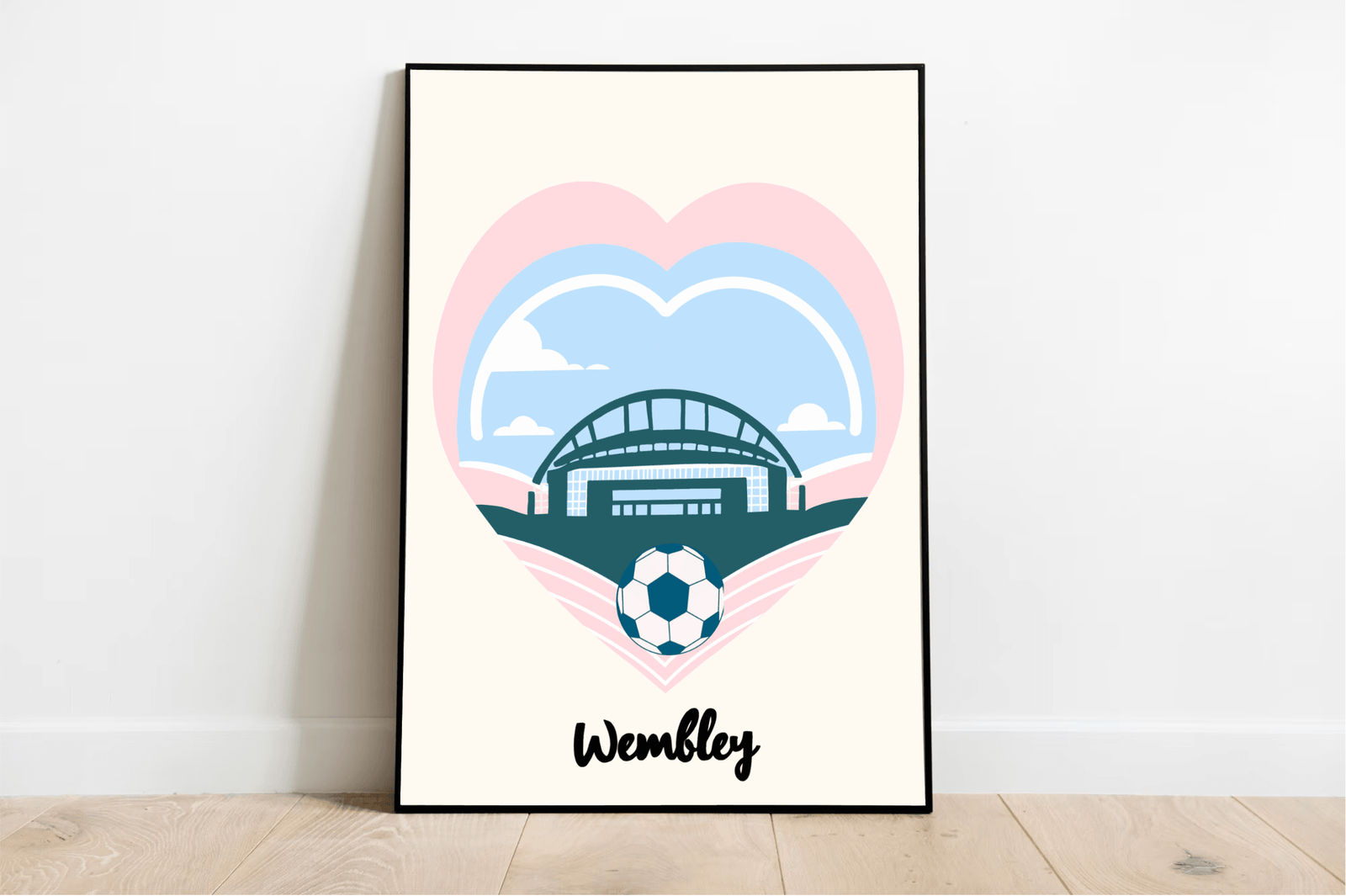 Wembley Stadium Print | Minimalist A3 A4 A5 Wall Art Decor | Buy Online from The Home Crafters