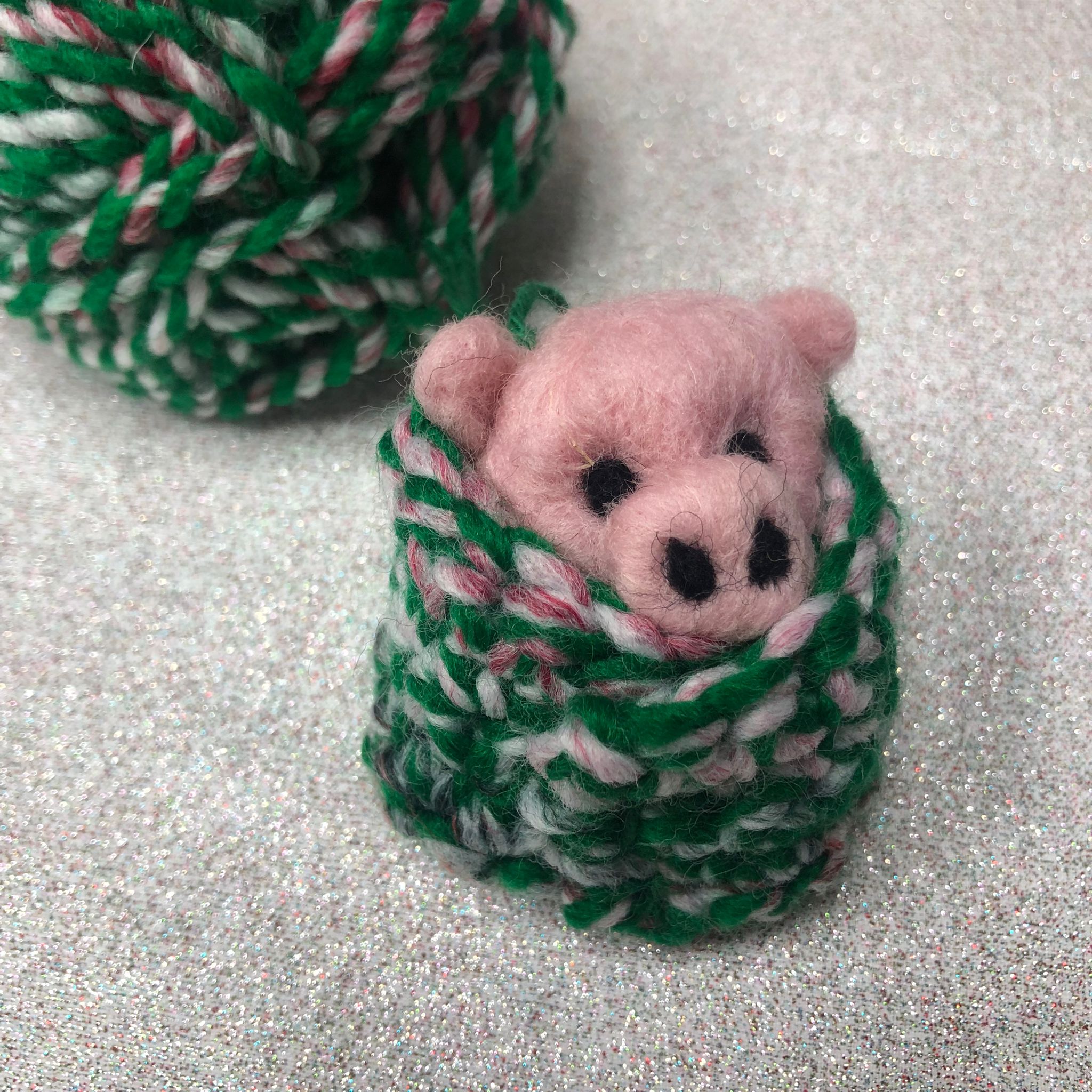 Needle Felted Pigs in Blankets Handmade Decoration