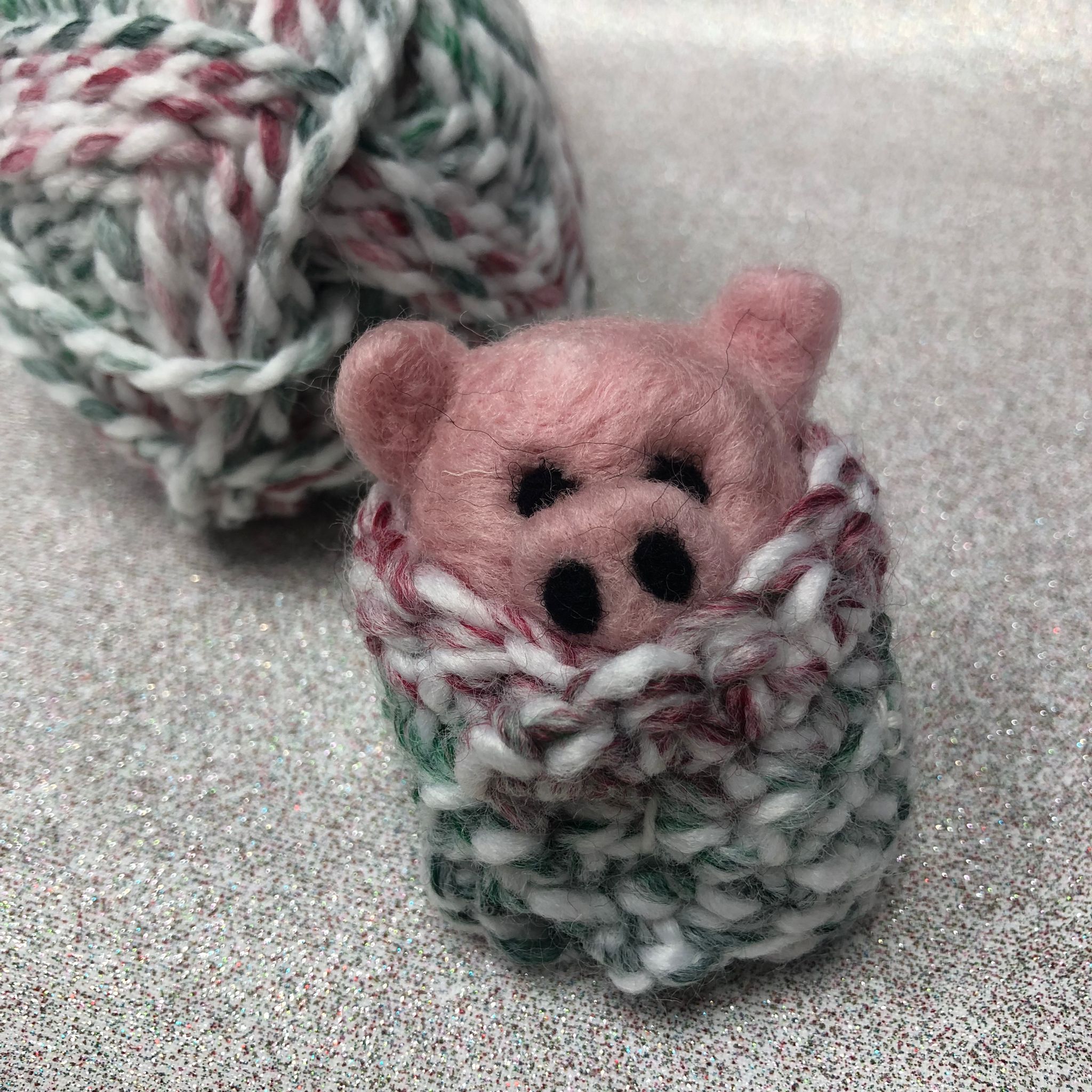 Needle Felted Pigs in Blankets Handmade Decoration