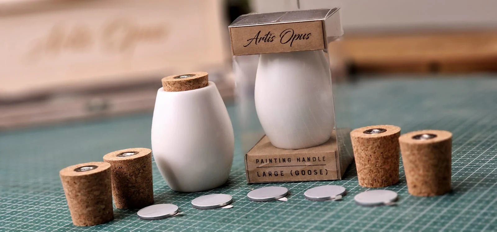 Artis Opus: Plain Corks for Painting Egg Handle - 5pc | Buy Online from The Home Crafters