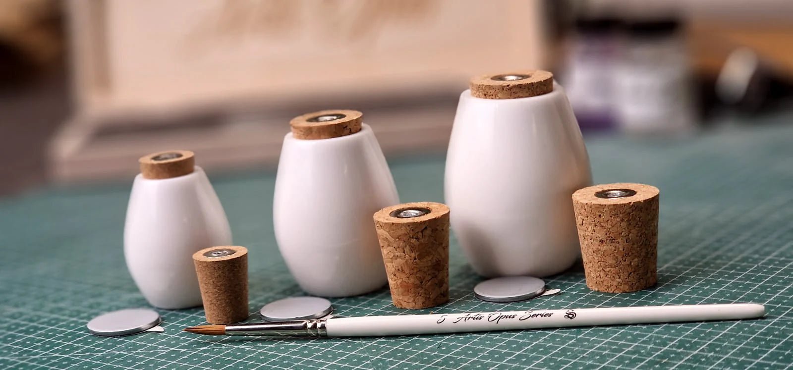 Artis Opus: Plain Corks for Painting Egg Handle - 5pc | Buy Online from The Home Crafters