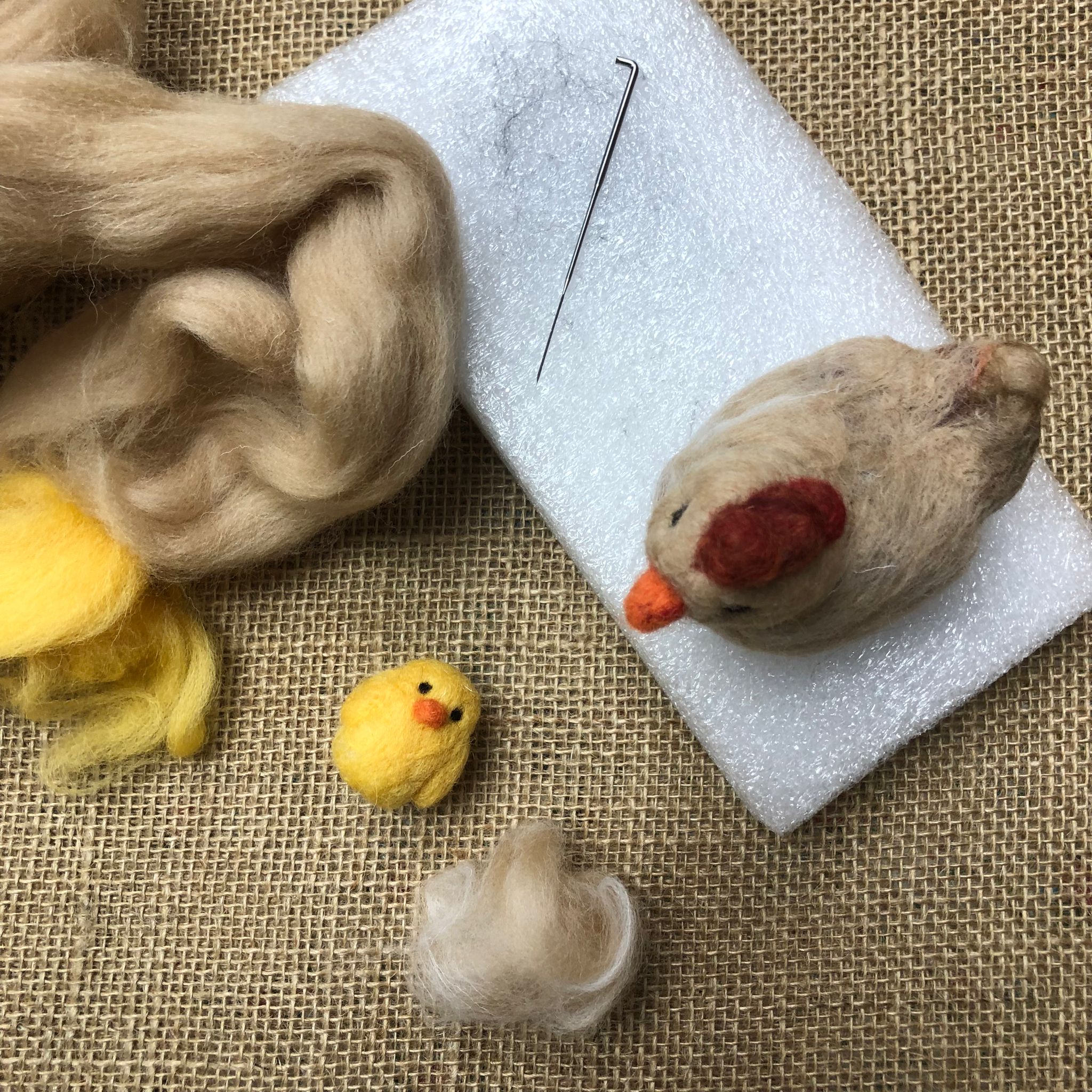 Needle Felting for Beginners: Easter Hen & Chick - Saturday 1st March