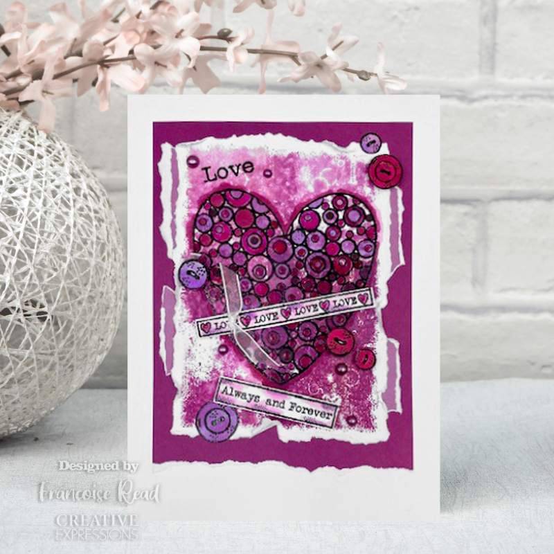 Woodware Singles Francoise Read Clear Stamp Set: Love Tape Words - 4 x 6in | Buy Online from The Home Crafters
