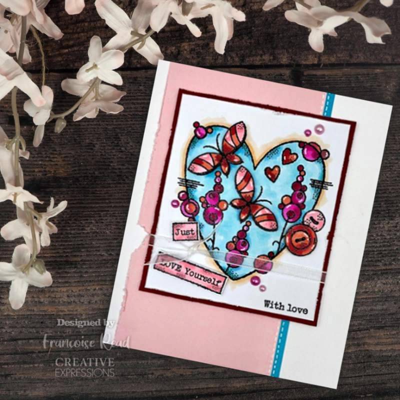 Woodware Singles Francoise Read Clear Stamp Set: Love Tape Words - 4 x 6in | Buy Online from The Home Crafters