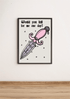Would You Kill for Me One Day? Pink Dagger Art Print | Buy Online from The Home Crafters