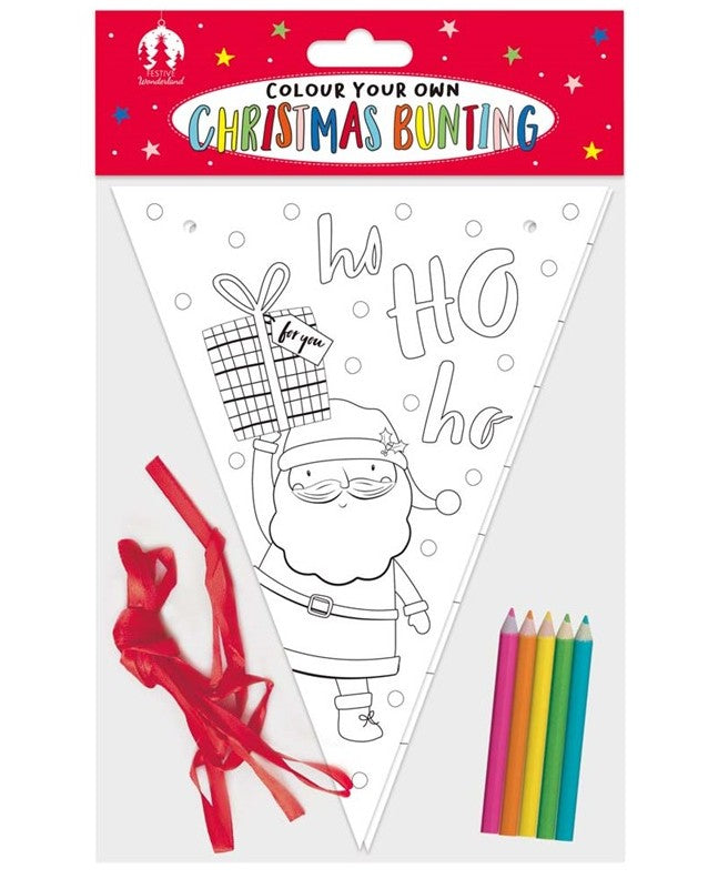 Colour Your Own Christmas Bunting