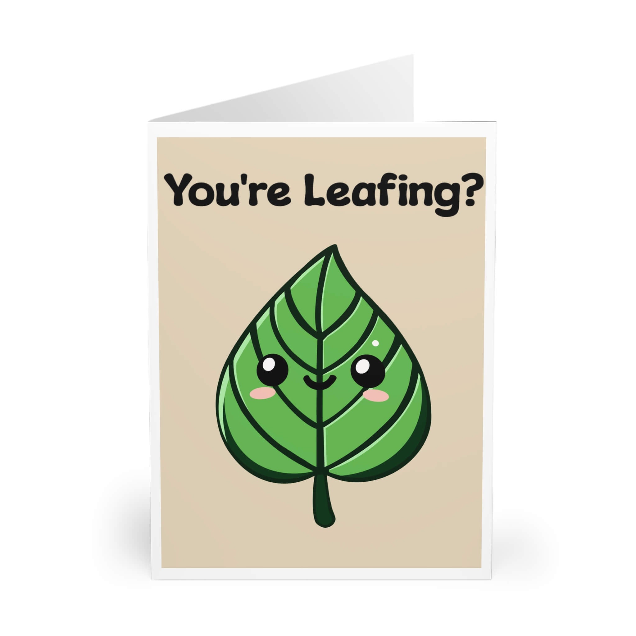 You’re Leafing? – Funny Farewell Pun Card | Buy Online from The Home Crafters