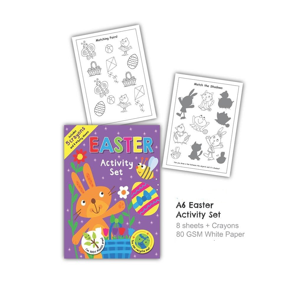 Easter A6 Mini Activity Pack with Crayons