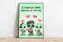 Zombie Love Art Print | Cute Survival Kit Undead Decor | Buy Online from The Home Crafters