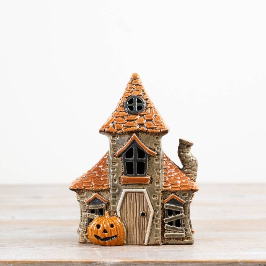 Halloween Haunted House Tealight Candle Holder – 19.5cm