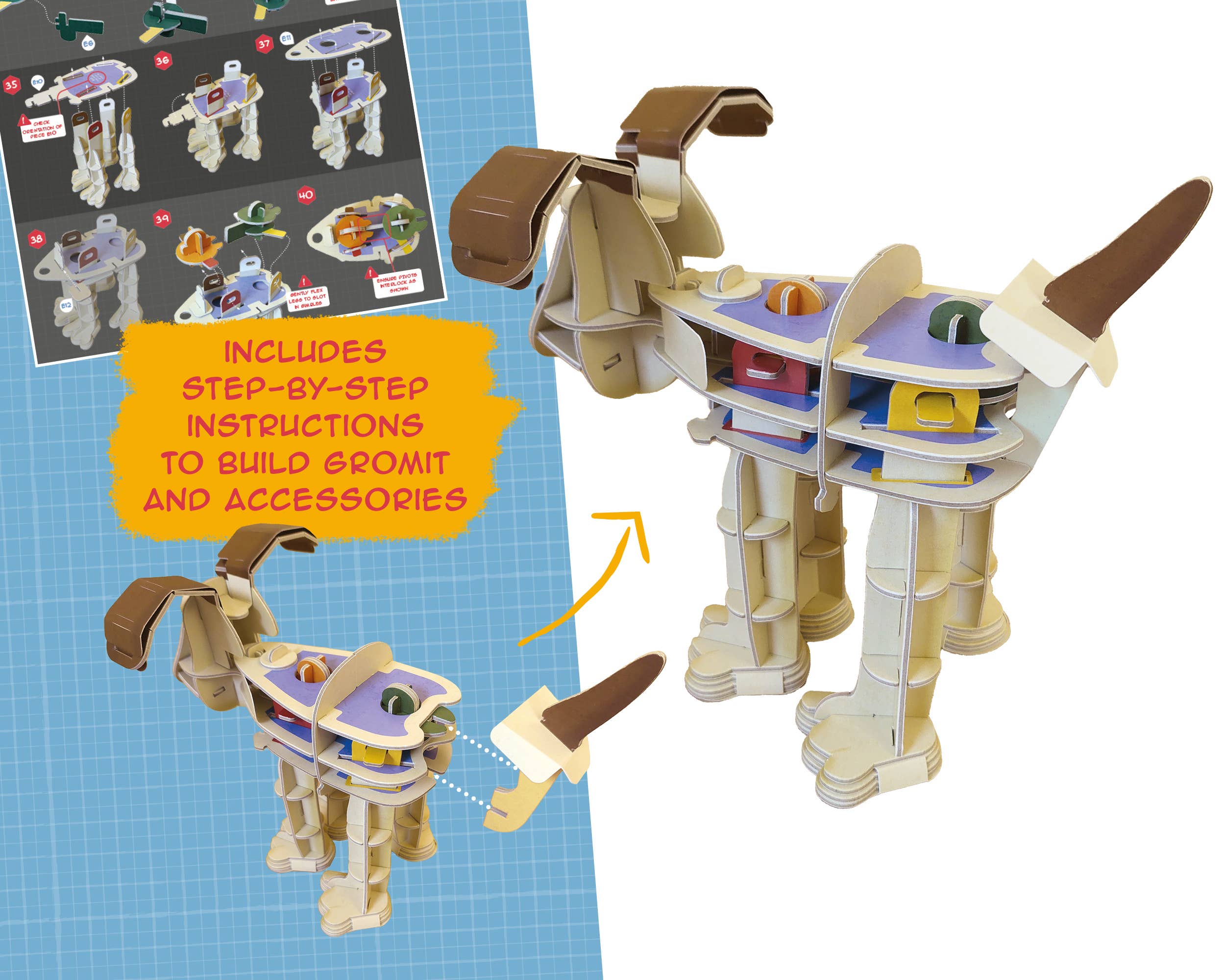 Build Your Own Wallace & Gromit, Gromit - Craft Kit | Buy Online from The Home Crafters