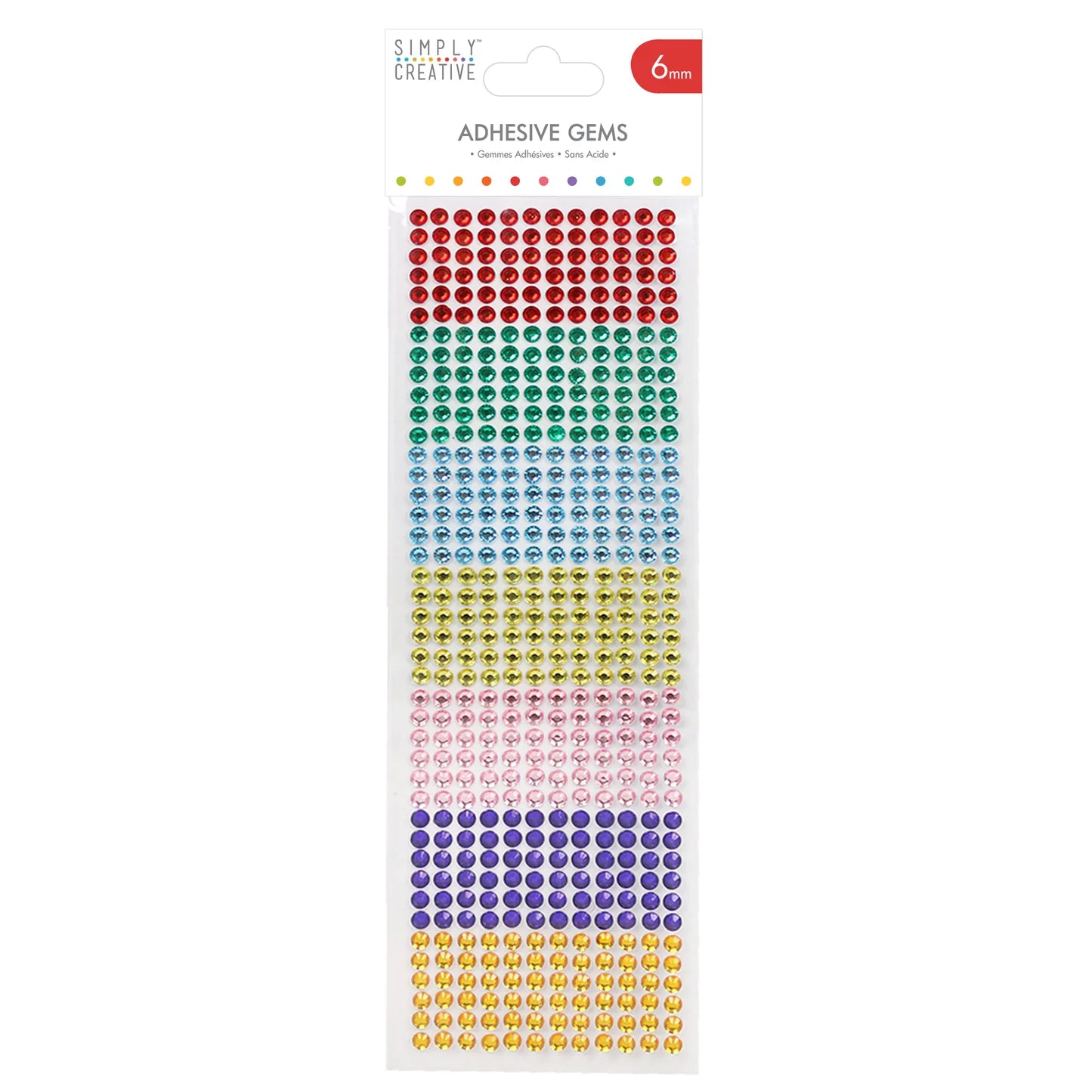 Simply Creative 6mm Adhesive Gems - 504pk