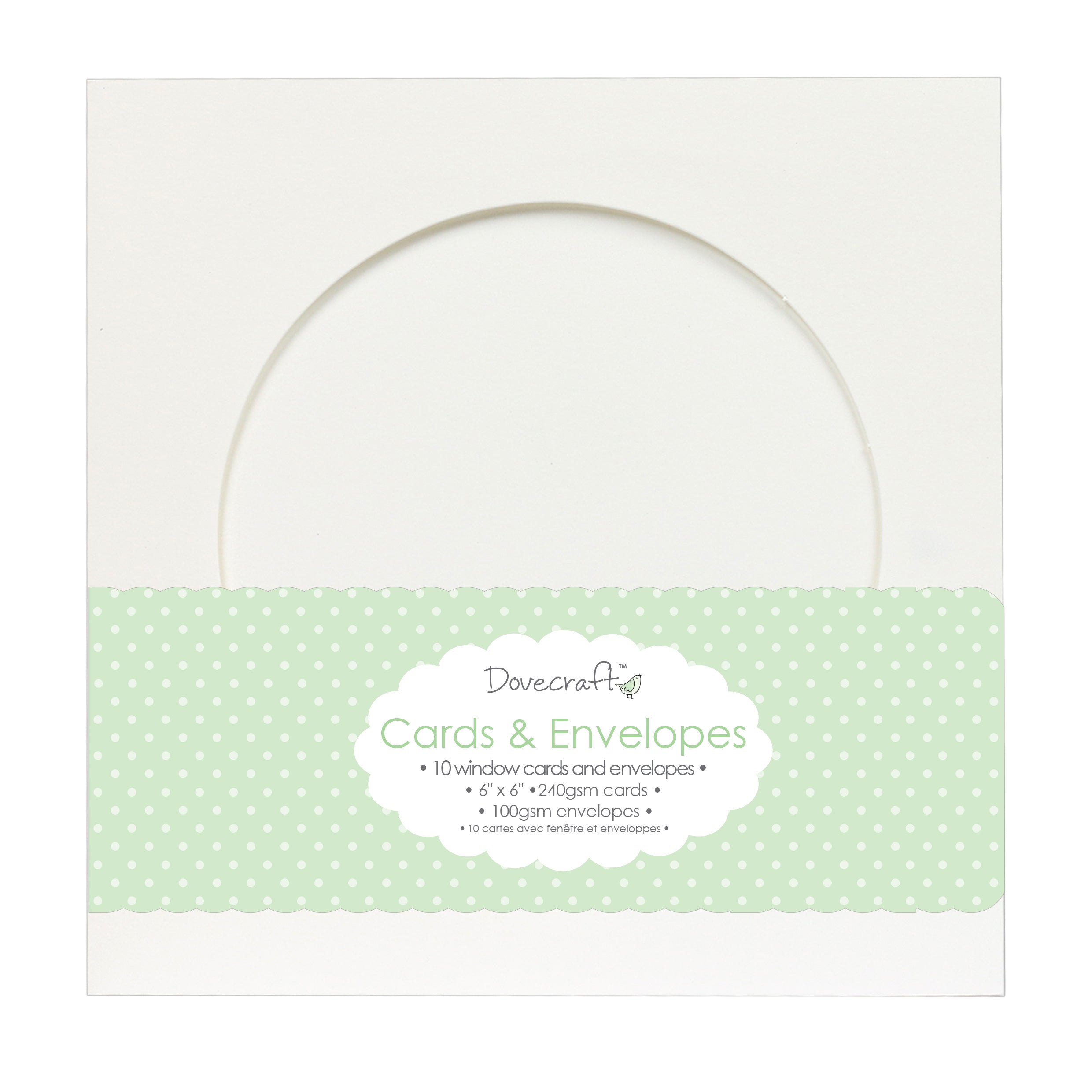 Dovecraft Cards & Envelopes - Window Aperture - 10pk