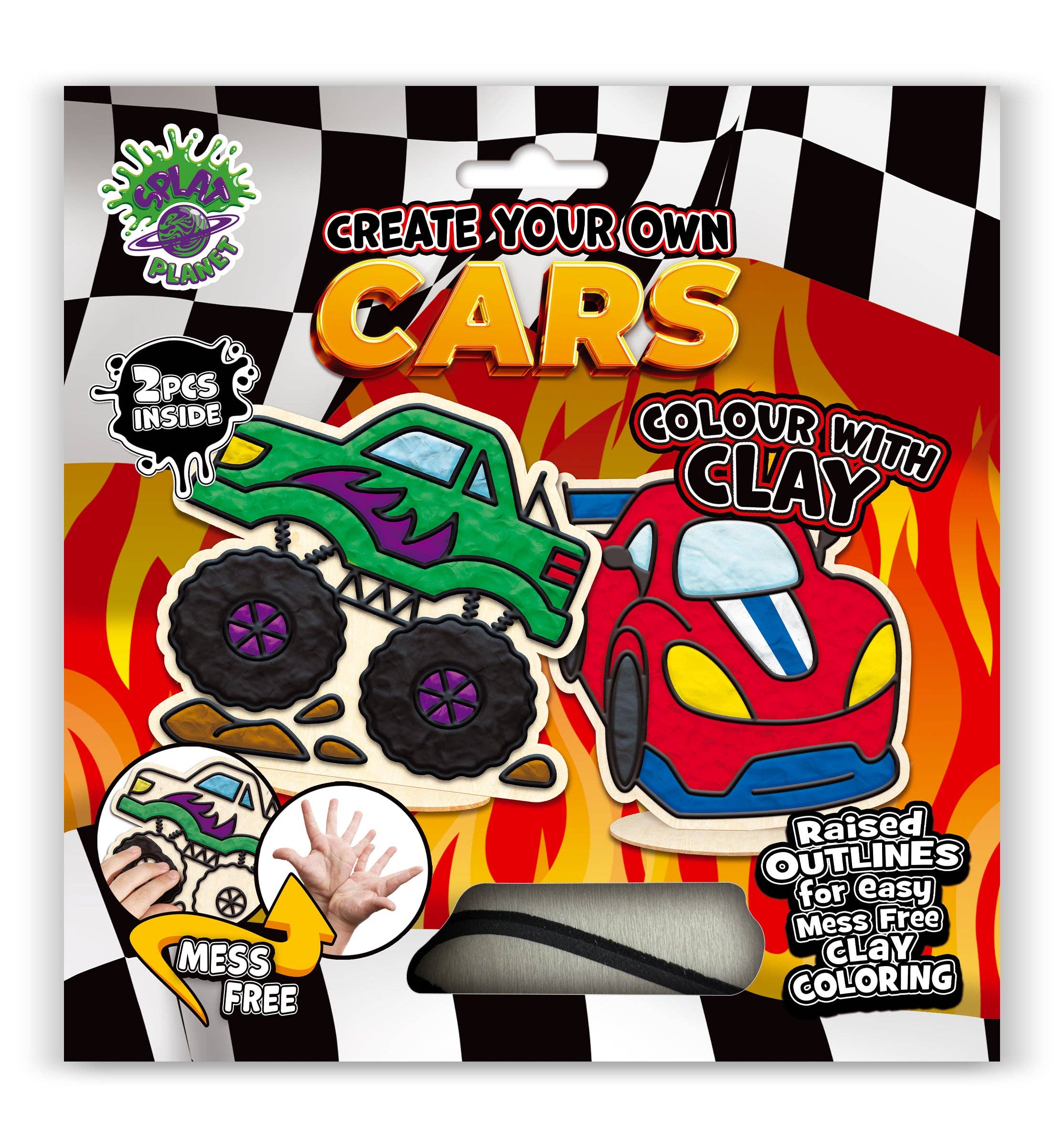 Cars Clay Colouring Kit