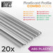 ABS Plasticard Profile: Rods Variety Pack - 20pc | Buy Online from The Home Crafters