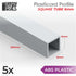 ABS Plasticard Profile: Square Tube 250mm (choose your diameter)