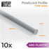 ABS Plasticard Profile: Tube 250mm (choose your diameter)