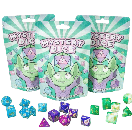 Mystery Dice Goblin - dnd Dice: 7pc Mystery Bag | Buy Online from The Home Crafters