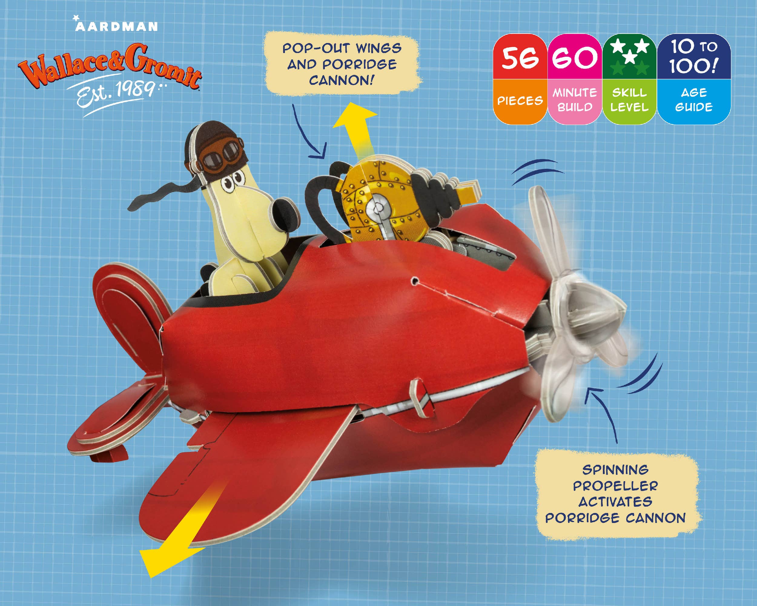 Build Your Own Wallace & Gromit Sidecar Plane - Eco - Friendly Kit | Buy Online from The Home Crafters