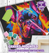 Neon French Bulldog Diamond painting