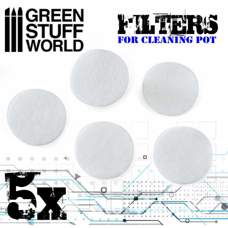 Green Stuff World: Airbrush Cleaning Pot Filters x5 | Buy Online from The Home Crafters