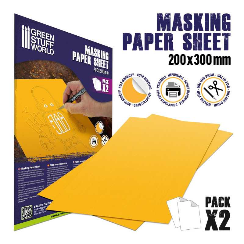 Green Stuff World: Airbrush Masking Paper Film Sheet x 2 | Buy Online from The Home Crafters