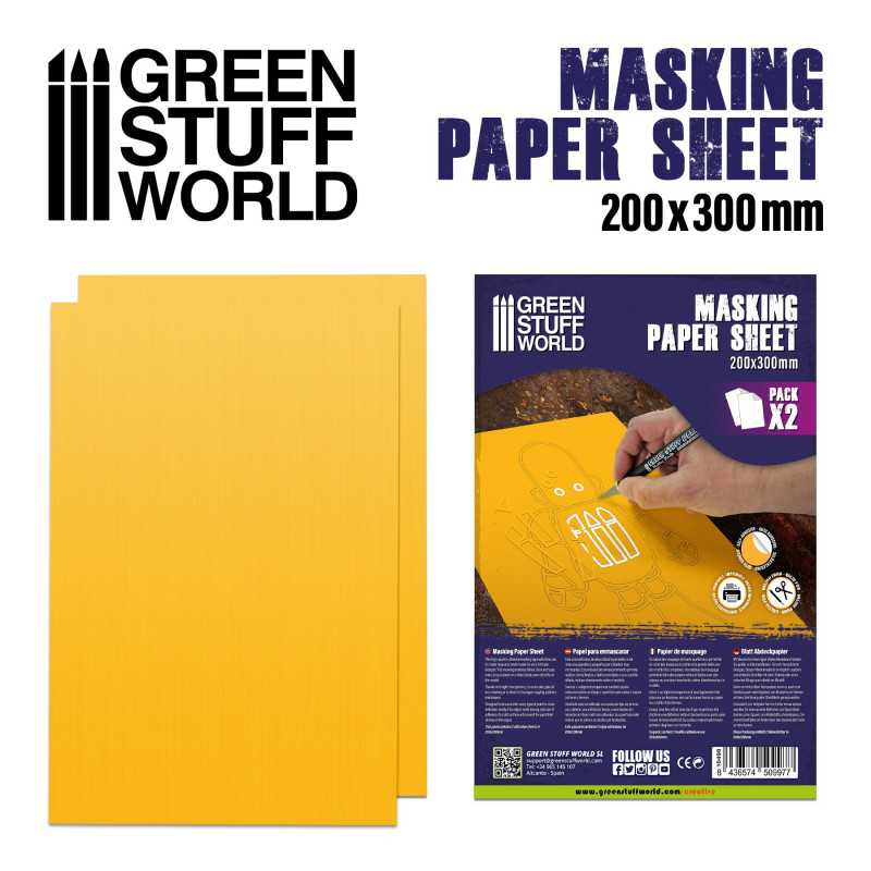 Green Stuff World: Airbrush Masking Paper Film Sheet x 2 | Buy Online from The Home Crafters