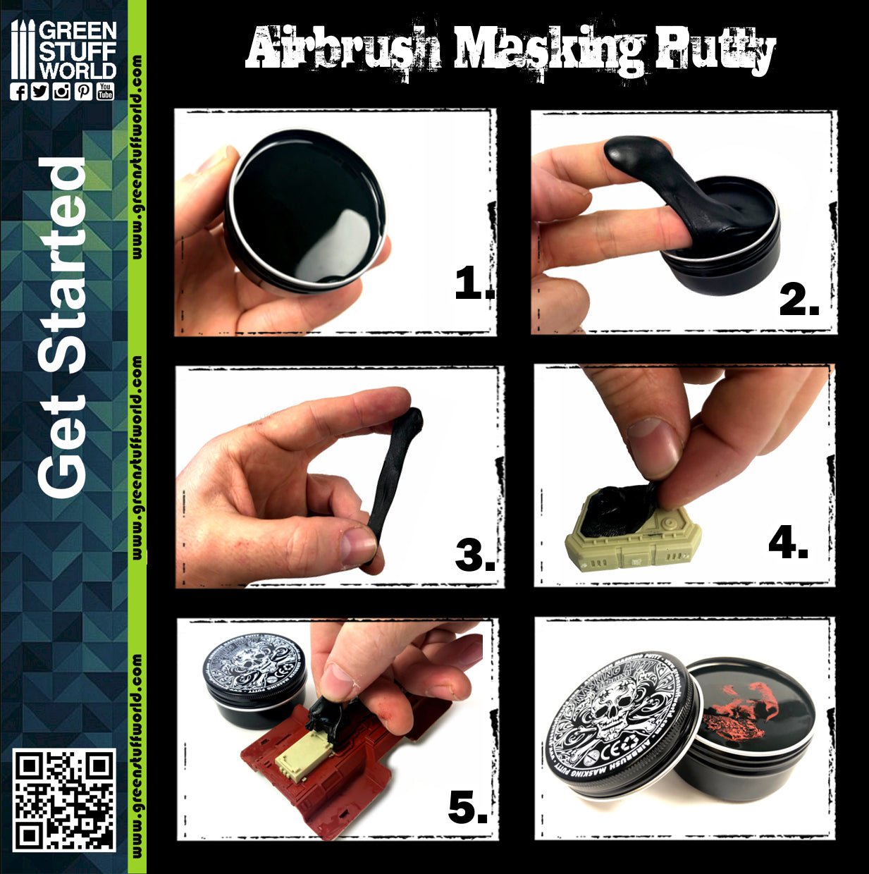 Green Stuff World: Airbrush Masking Putty - 60g | Buy Online from The Home Crafters