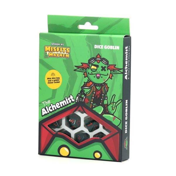Dice Goblin 8 - piece RPG dice set - The Alchemist | Buy Online from The Home Crafters