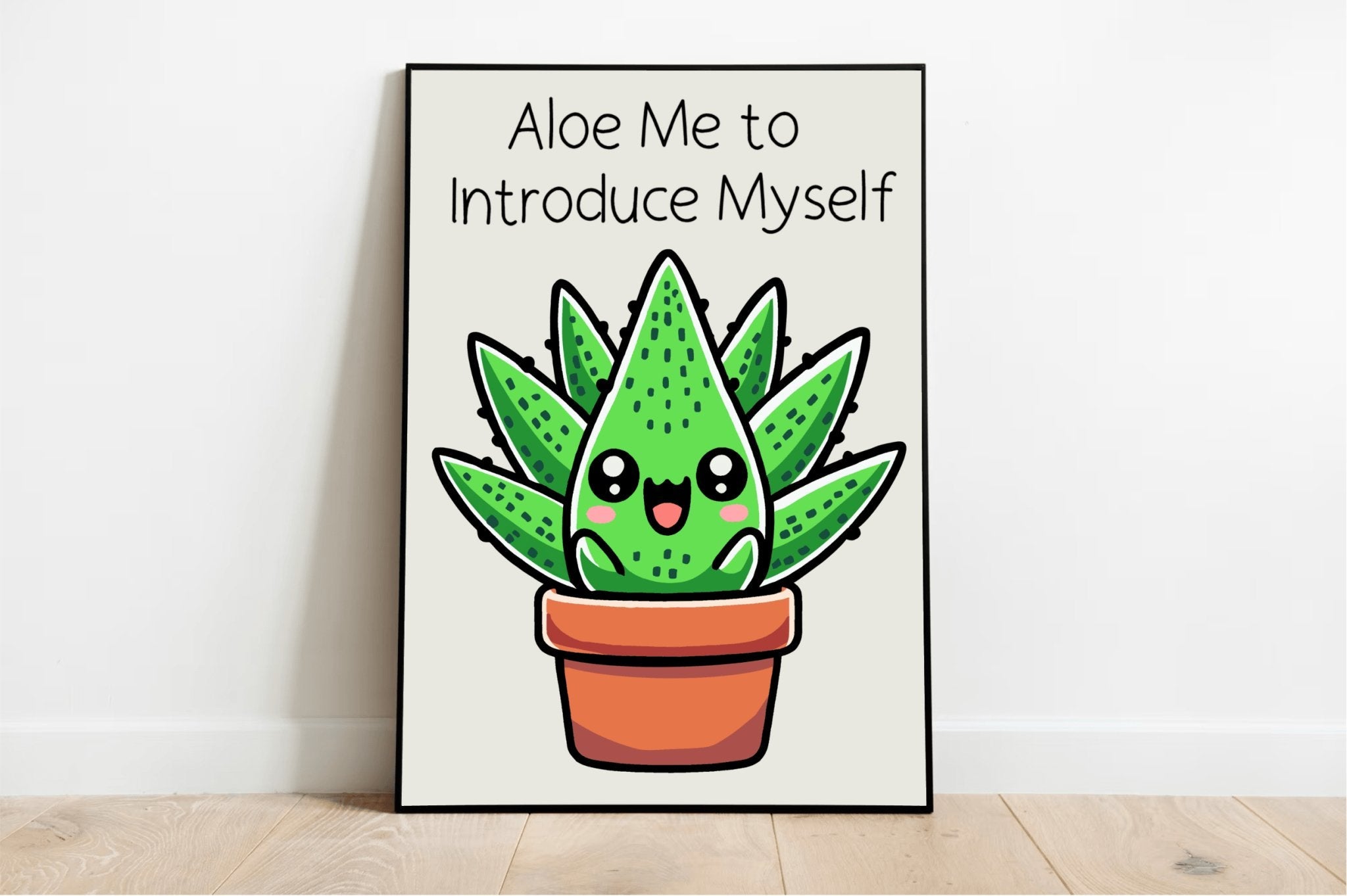 Aloe Me to Introduce Myself – Whimsical Art Print | Buy Online from The Home Crafters