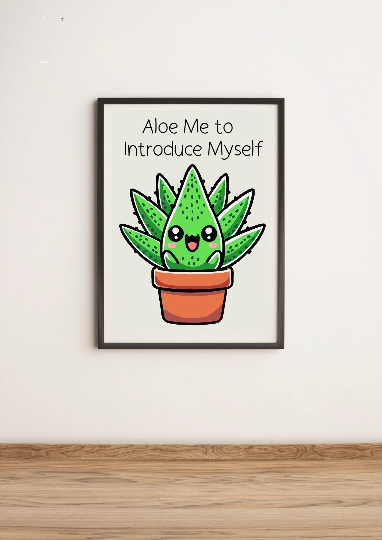 Aloe Me to Introduce Myself – Whimsical Art Print | Buy Online from The Home Crafters