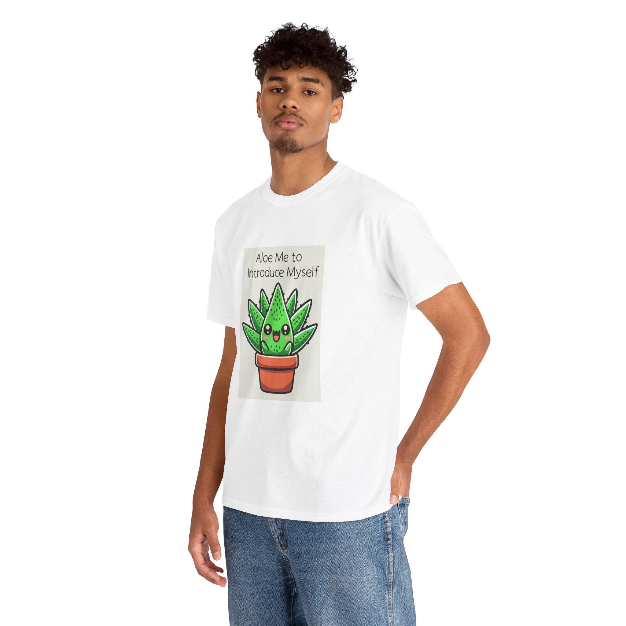 Aloe Me to Introduce Myself – Funny Plant Tee | Buy Online from The Home Crafters