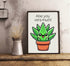 Aloe You Vera Much – Funny Plant Art Print | Buy Online from The Home Crafters