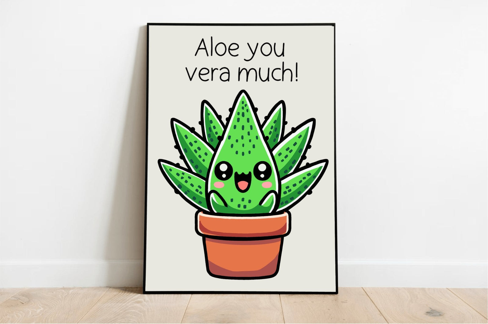 Aloe You Vera Much – Funny Plant Art Print | Buy Online from The Home Crafters