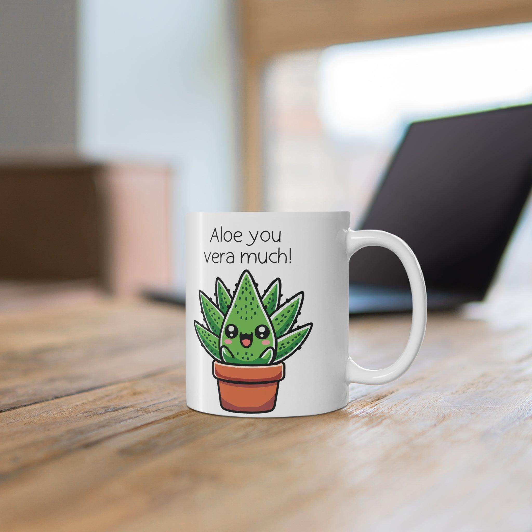 Aloe You Vera Much Mug – Funny Plant Pun Gift | Buy Online from The Home Crafters