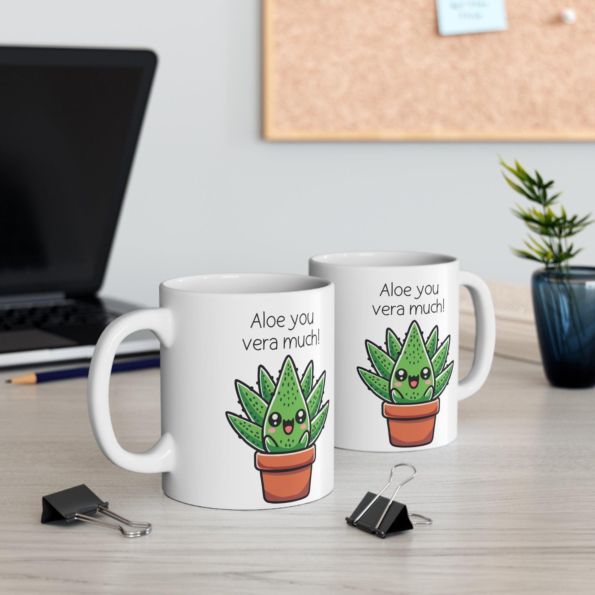Aloe You Vera Much Mug – Funny Plant Pun Gift | Buy Online from The Home Crafters
