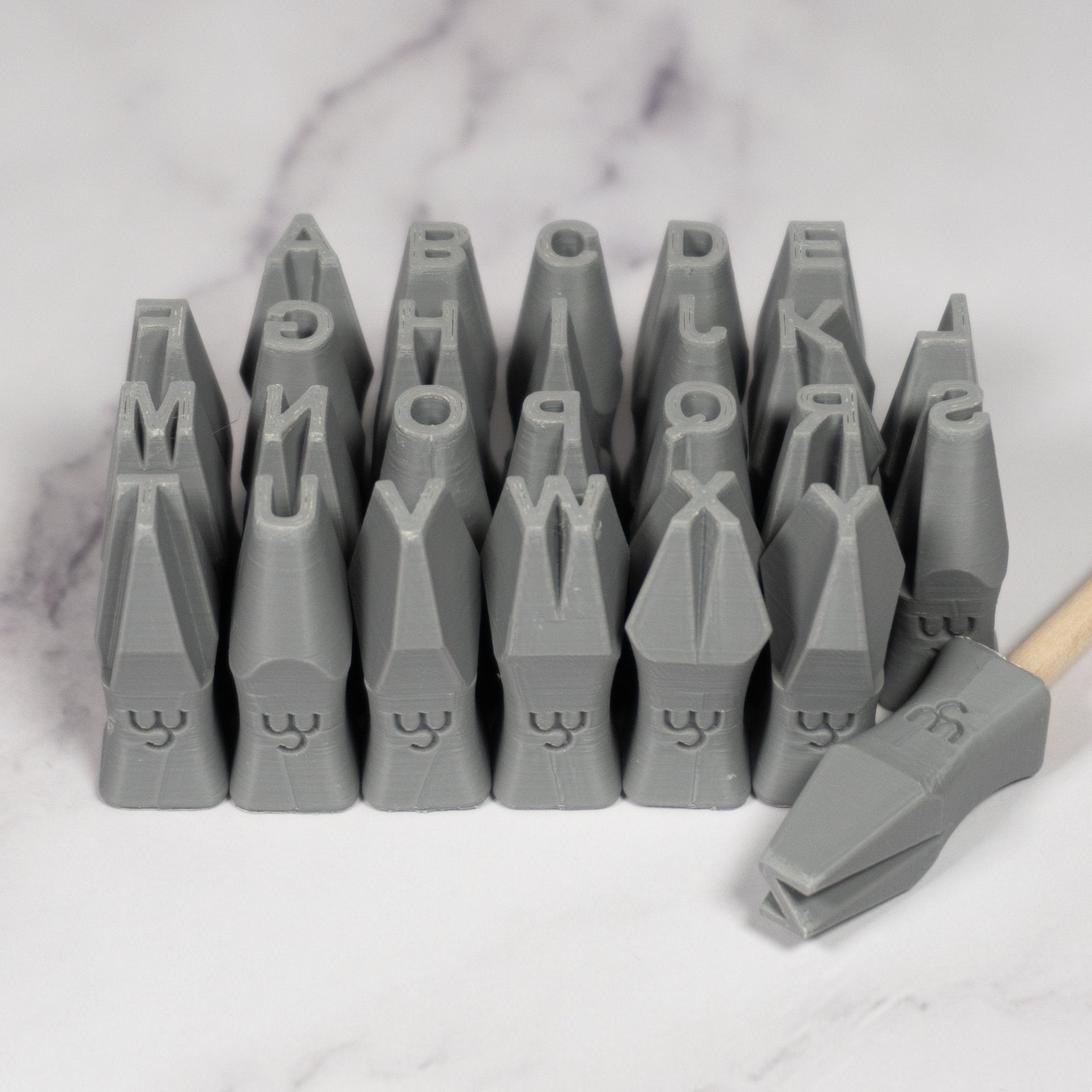 Alphabet Stamp Set | All Caps | Arial Bold Font | 7mm Width | Buy Online from The Home Crafters