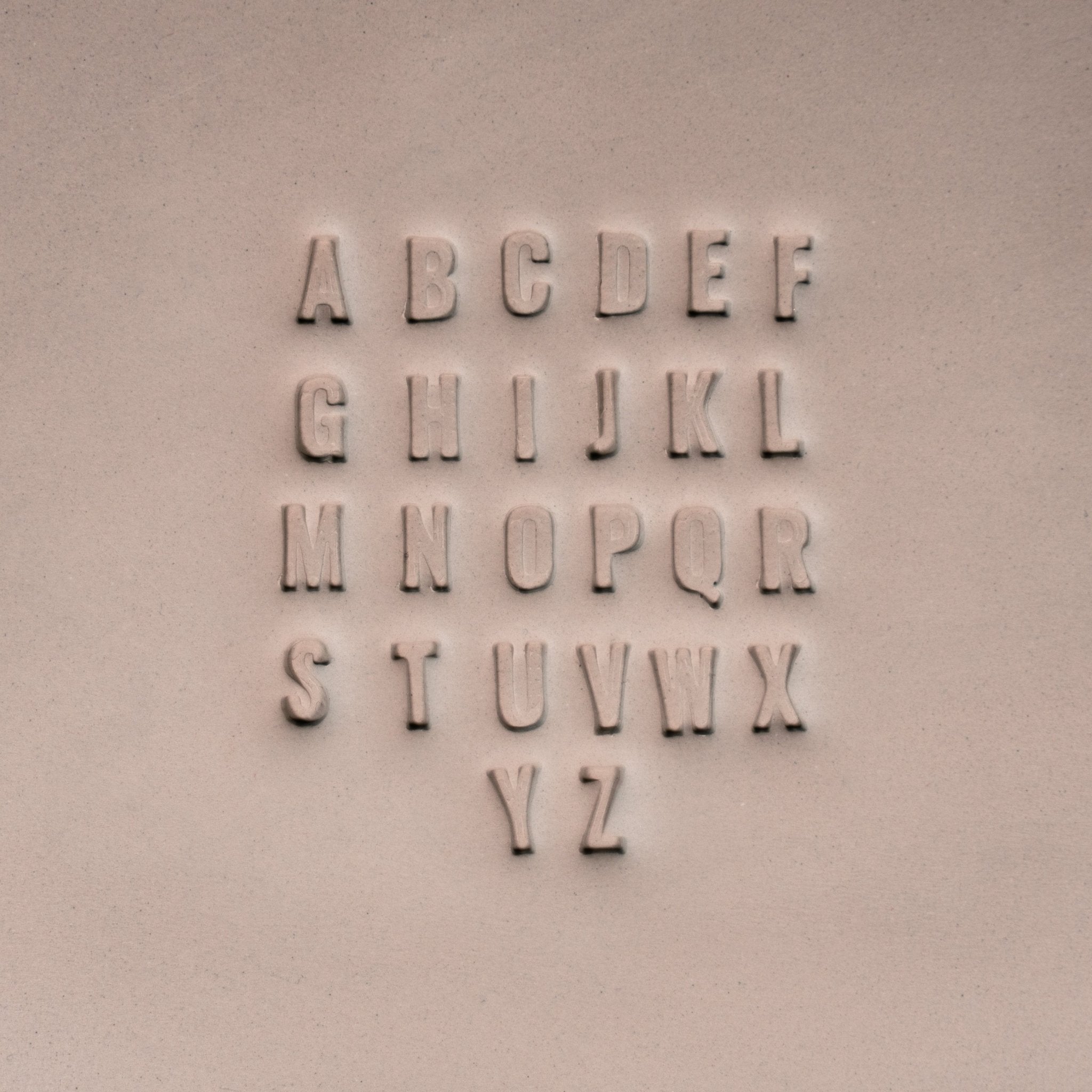 Alphabet Stamp Set | All Caps | Oswald Bold Font | 7mm Width | Buy Online from The Home Crafters
