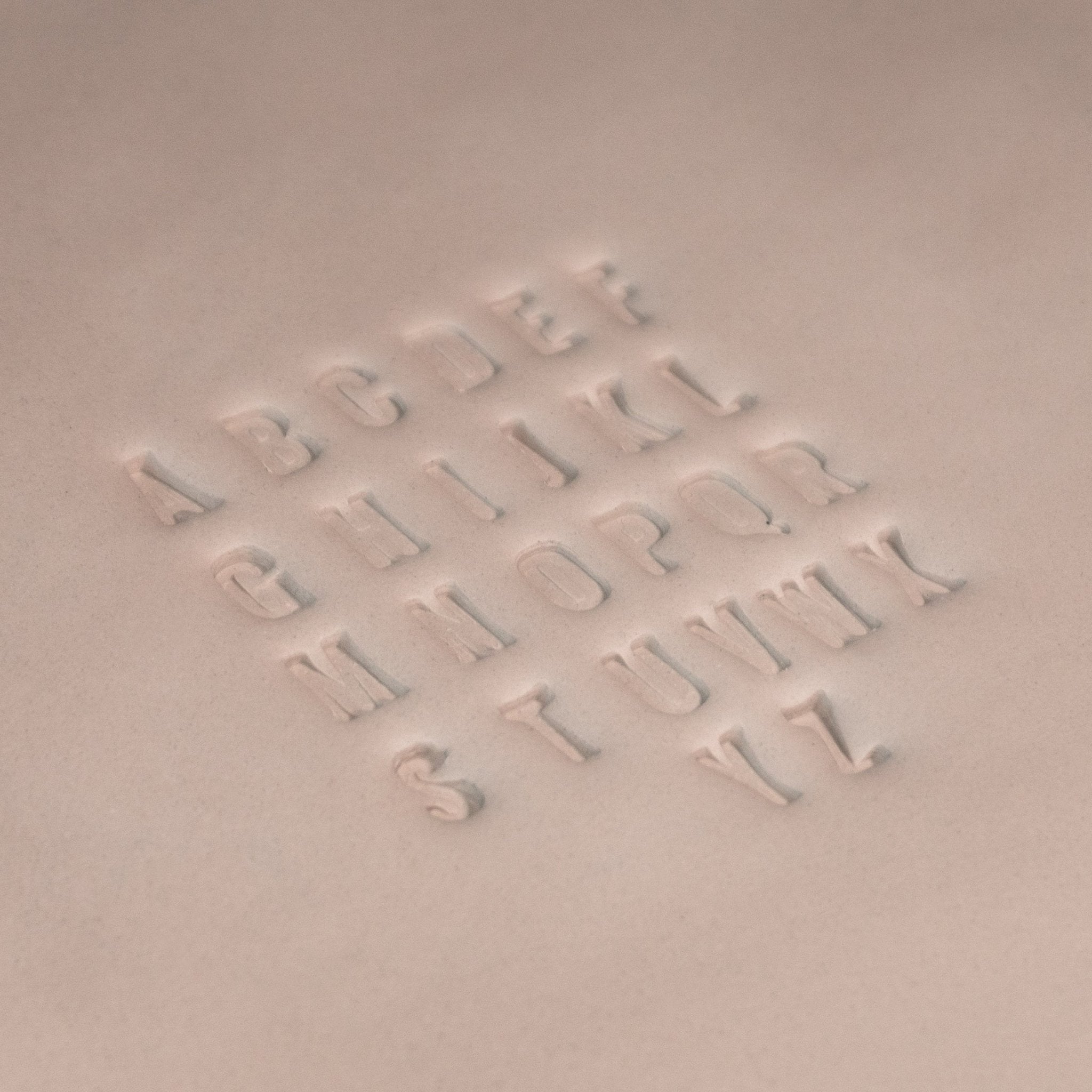 Alphabet Stamp Set | All Caps | Oswald Bold Font | 7mm Width | Buy Online from The Home Crafters
